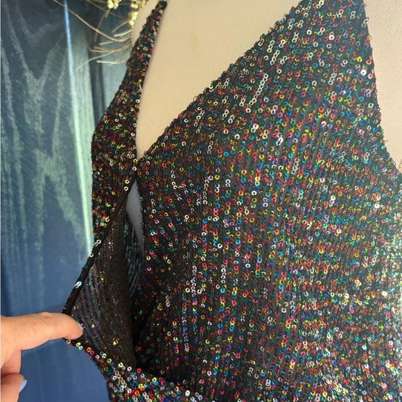 Altar'd State Black Multicolor Sequin Camisole - Picture 4 of 14